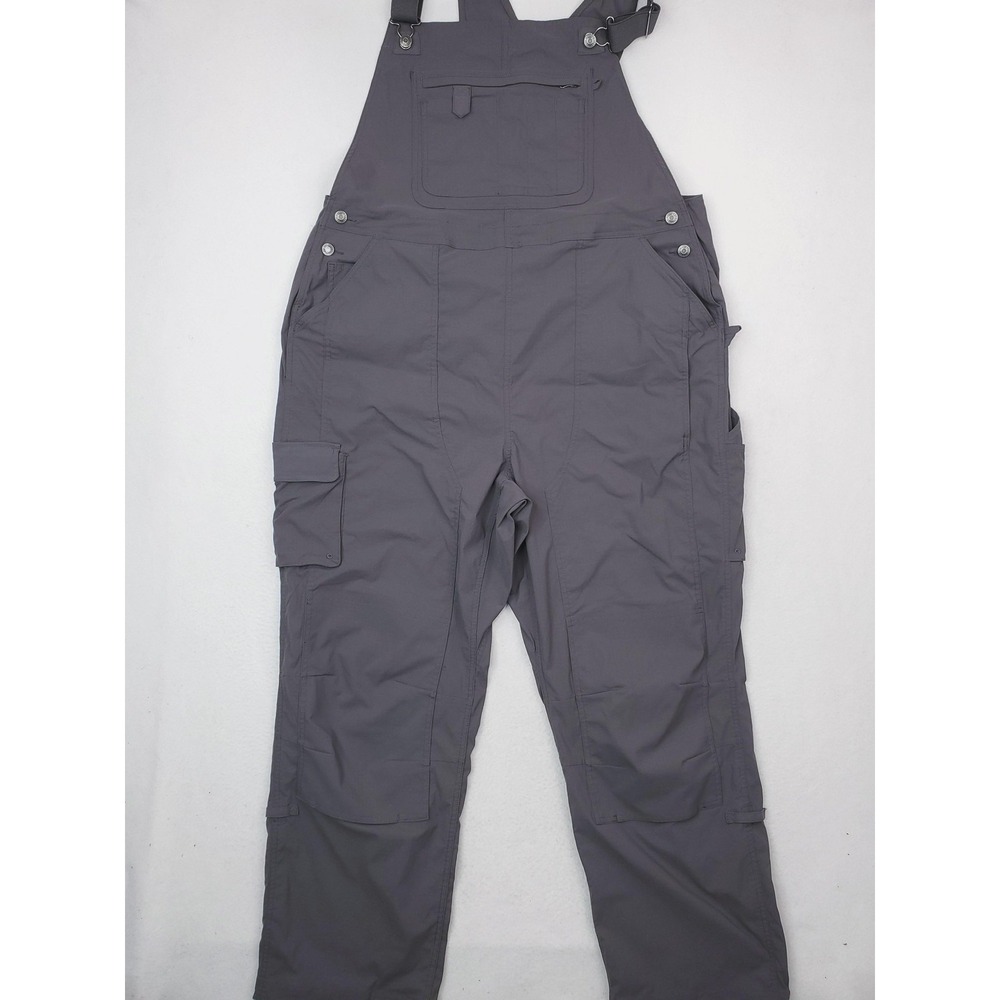 Duluth Trading Heirloom Gardening Overalls Womens XXL Gray Cargo Utility Bibs